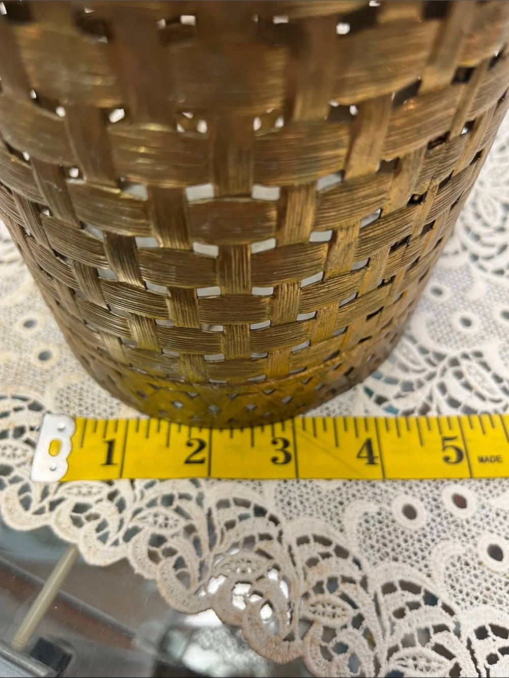 Vintage Hollywood Regency toilet paper holder/cover